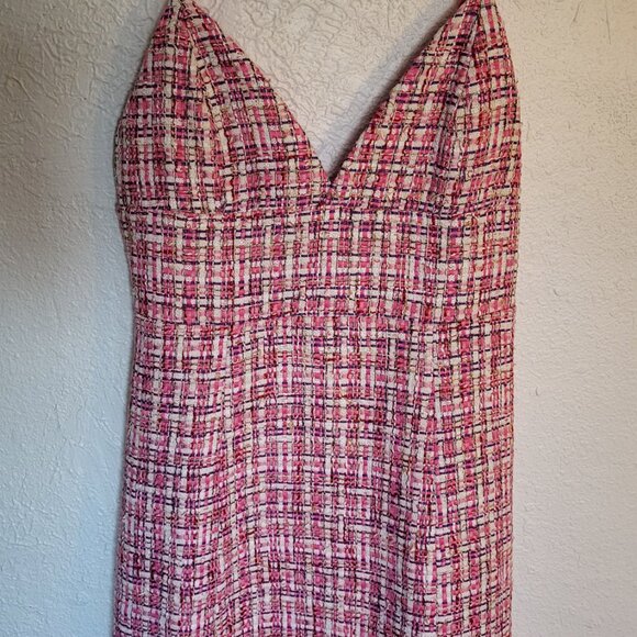 Pink Woven Vintage Inspired Mini Dress - Picture 8 of 11